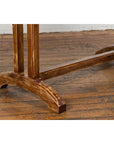 19th Century Country Farmhouse Table with Trestle Base and Distressed Finish-11. Asian & Chinese Furniture, Art, Antiques, Vintage Home Décor for sale at FEA Home