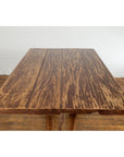 19th Century Country Farmhouse Table with Trestle Base and Distressed Finish-17. Asian & Chinese Furniture, Art, Antiques, Vintage Home Décor for sale at FEA Home