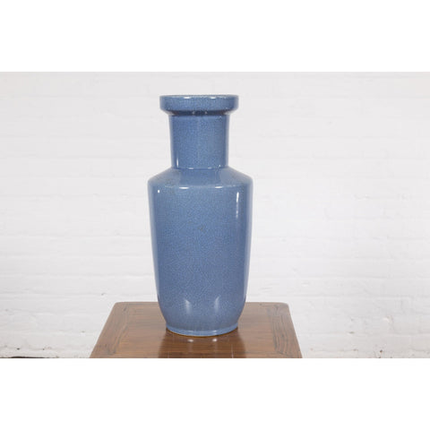 Crackle Blue Chinese Vintage Vase-YN775-2. Asian & Chinese Furniture, Art, Antiques, Vintage Home Décor for sale at FEA Home