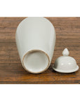 White Porcelain Vintage Vase with Lid-19. Asian & Chinese Furniture, Art, Antiques, Vintage Home Décor for sale at FEA Home