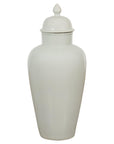White Porcelain Vintage Vase with Lid-1. Asian & Chinese Furniture, Art, Antiques, Vintage Home Décor for sale at FEA Home