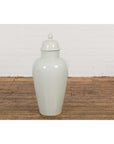 White Porcelain Vintage Vase with Lid-4. Asian & Chinese Furniture, Art, Antiques, Vintage Home Décor for sale at FEA Home