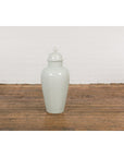 White Porcelain Vintage Vase with Lid-5. Asian & Chinese Furniture, Art, Antiques, Vintage Home Décor for sale at FEA Home