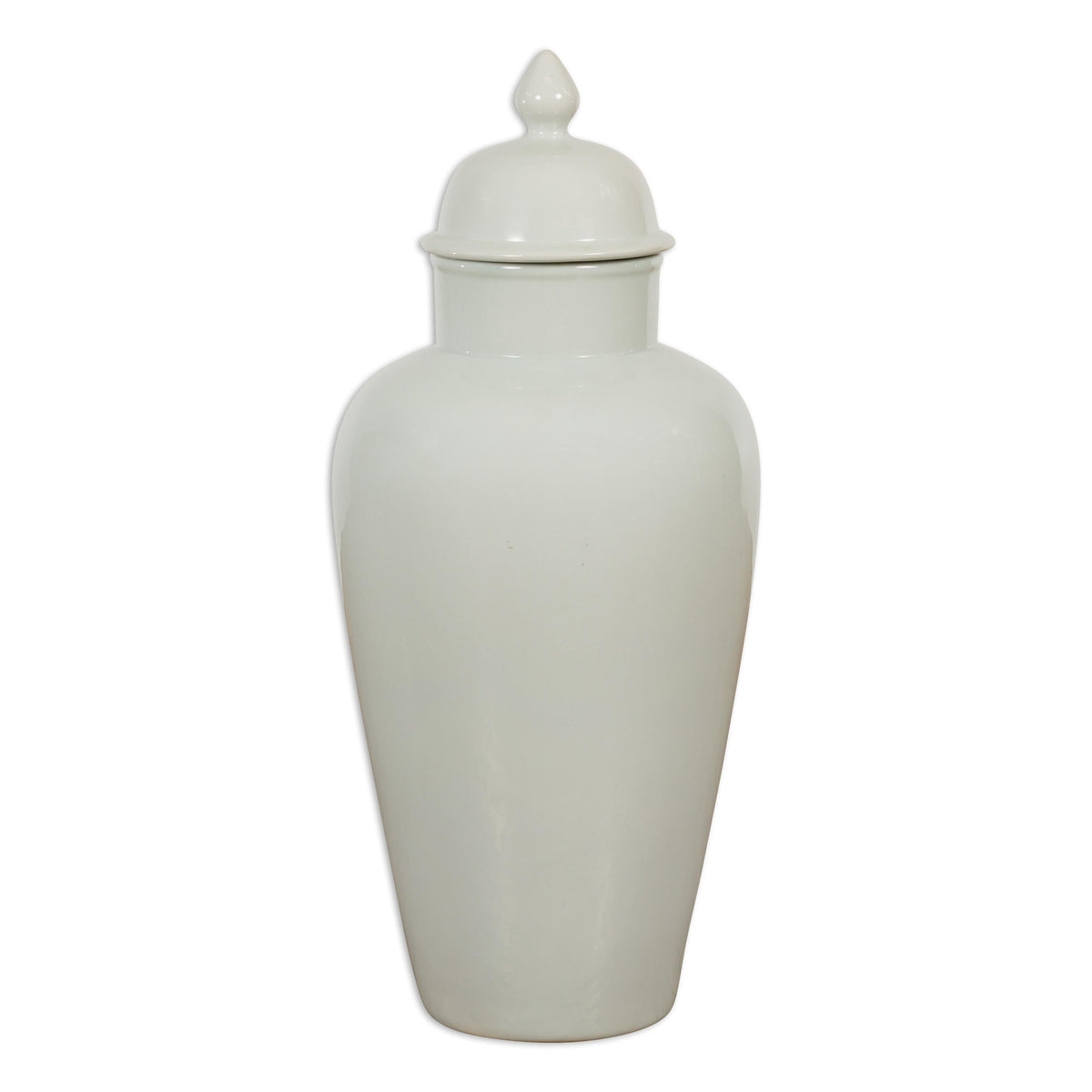 White Porcelain Vintage Vase with Lid-6. Asian &amp; Chinese Furniture, Art, Antiques, Vintage Home Décor for sale at FEA Home