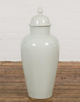 White Porcelain Vintage Vase with Lid-7. Asian & Chinese Furniture, Art, Antiques, Vintage Home Décor for sale at FEA Home