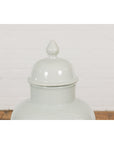 White Porcelain Vintage Vase with Lid-8. Asian & Chinese Furniture, Art, Antiques, Vintage Home Décor for sale at FEA Home