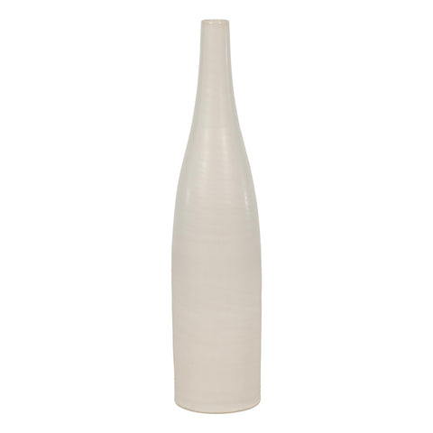 Tall Artisan Made Contemporary Vase with Cream Glaze-YN7801-13. Asian & Chinese Furniture, Art, Antiques, Vintage Home Décor for sale at FEA Home