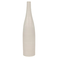 Tall Artisan Made Contemporary Vase with Cream Glaze