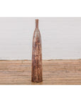 Tall and Slender Textured Brown Minimalist Ceramic Vase-6. Asian & Chinese Furniture, Art, Antiques, Vintage Home Décor for sale at FEA Home