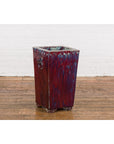 Red and Blue Chinese Vintage Ceramic Planter-11. Asian & Chinese Furniture, Art, Antiques, Vintage Home Décor for sale at FEA Home