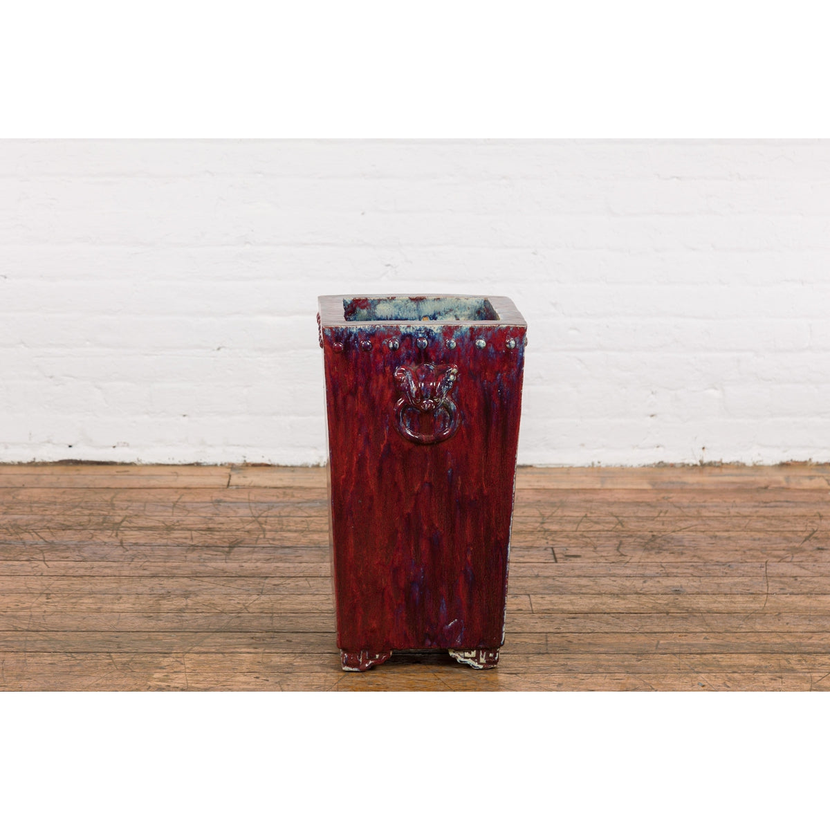 Red and Blue Chinese Vintage Ceramic Planter-12. Asian &amp; Chinese Furniture, Art, Antiques, Vintage Home Décor for sale at FEA Home