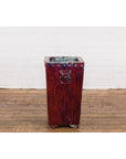 Red and Blue Chinese Vintage Ceramic Planter-12. Asian & Chinese Furniture, Art, Antiques, Vintage Home Décor for sale at FEA Home