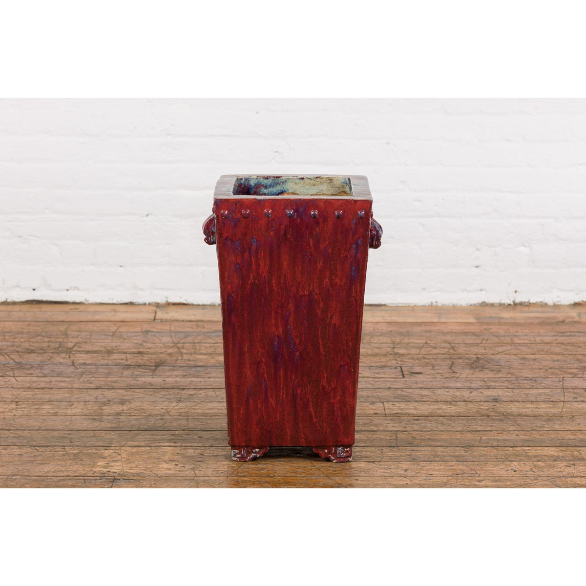 Red and Blue Chinese Vintage Ceramic Planter-13. Asian &amp; Chinese Furniture, Art, Antiques, Vintage Home Décor for sale at FEA Home