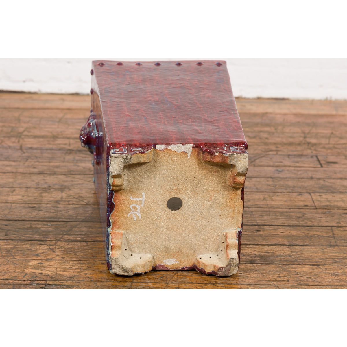Red and Blue Chinese Vintage Ceramic Planter-18. Asian &amp; Chinese Furniture, Art, Antiques, Vintage Home Décor for sale at FEA Home