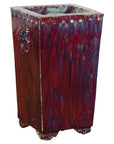 Red and Blue Chinese Vintage Ceramic Planter-1. Asian & Chinese Furniture, Art, Antiques, Vintage Home Décor for sale at FEA Home