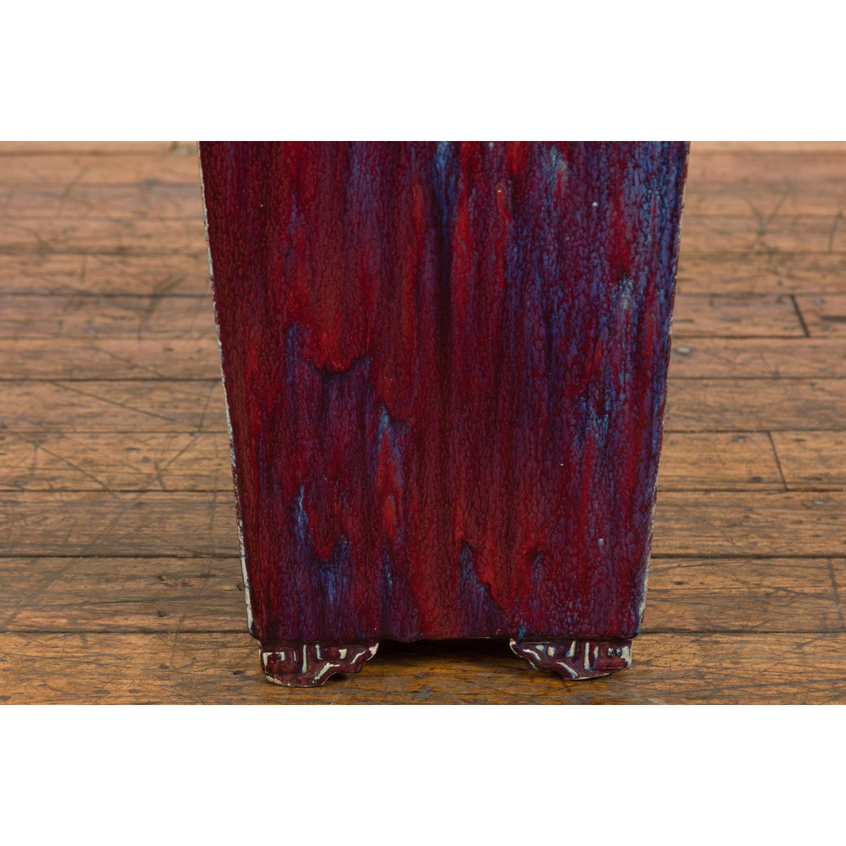 Red and Blue Chinese Vintage Ceramic Planter-7. Asian &amp; Chinese Furniture, Art, Antiques, Vintage Home Décor for sale at FEA Home