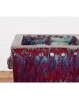 Red and Blue Chinese Vintage Ceramic Planter-8. Asian & Chinese Furniture, Art, Antiques, Vintage Home Décor for sale at FEA Home