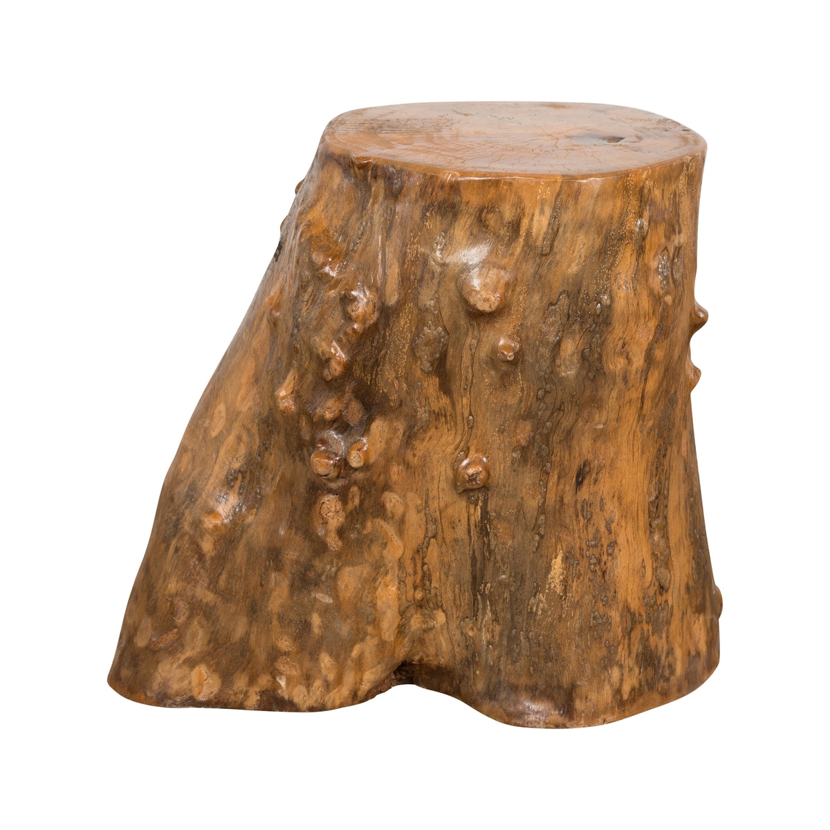 Indonesian Rustic Root Drinks Table or Stool with Light Brown Finish-1. Asian & Chinese Furniture, Art, Antiques, Vintage Home Décor for sale at FEA Home