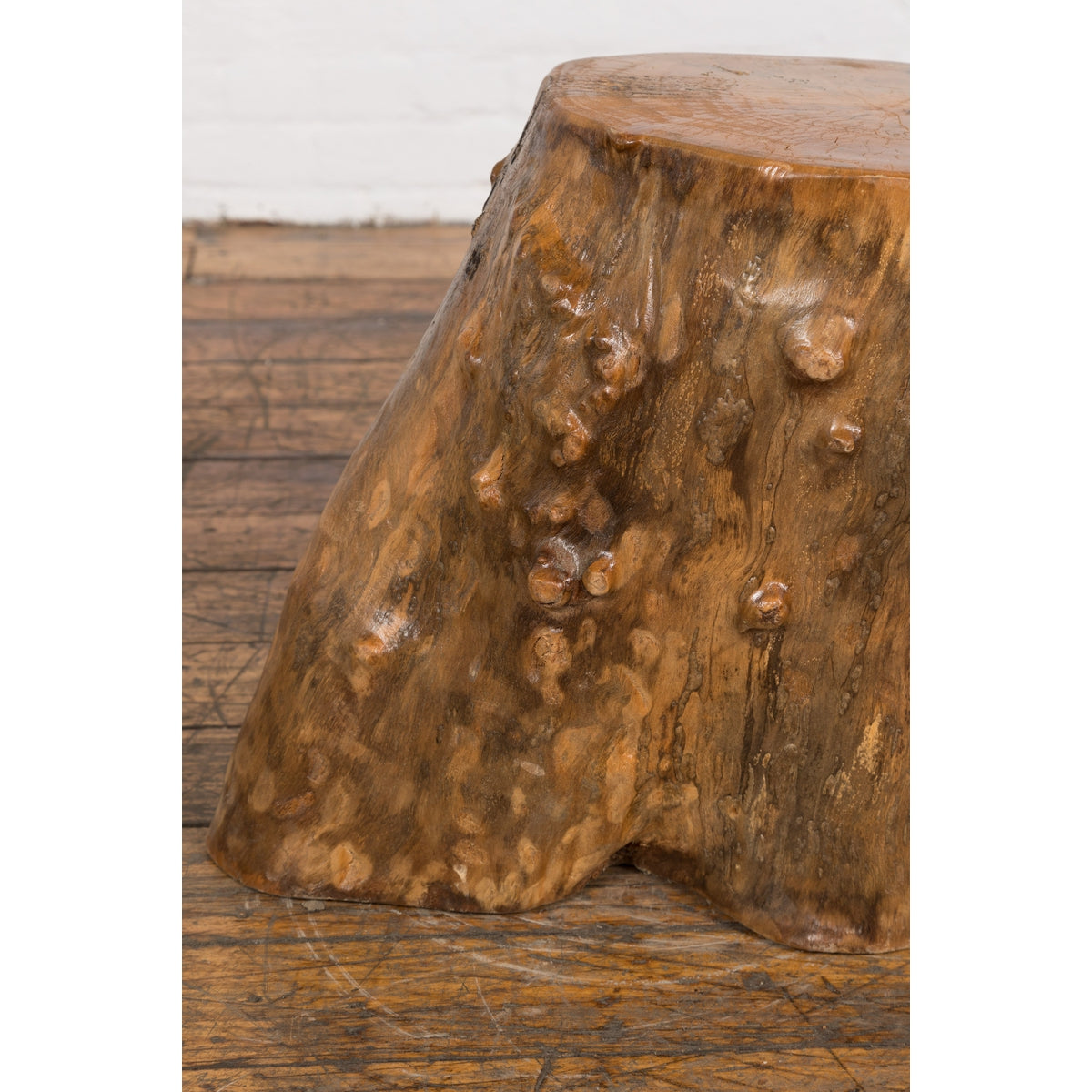 Indonesian Rustic Root Drinks Table or Stool with Light Brown Finish-10. Asian &amp; Chinese Furniture, Art, Antiques, Vintage Home Décor for sale at FEA Home