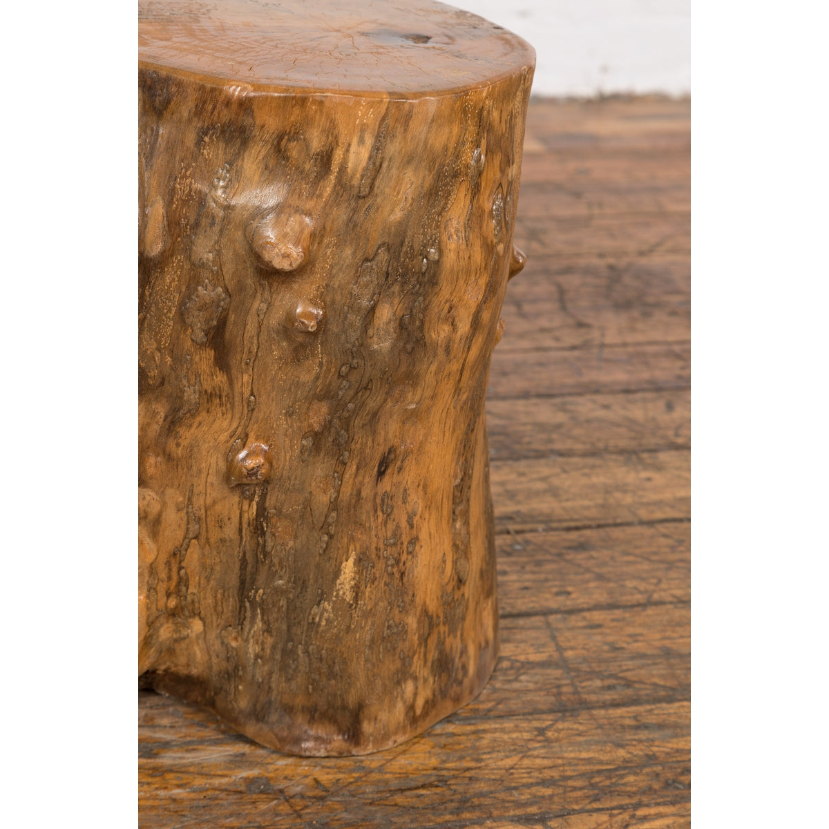 Indonesian Rustic Root Drinks Table or Stool with Light Brown Finish-11. Asian &amp; Chinese Furniture, Art, Antiques, Vintage Home Décor for sale at FEA Home