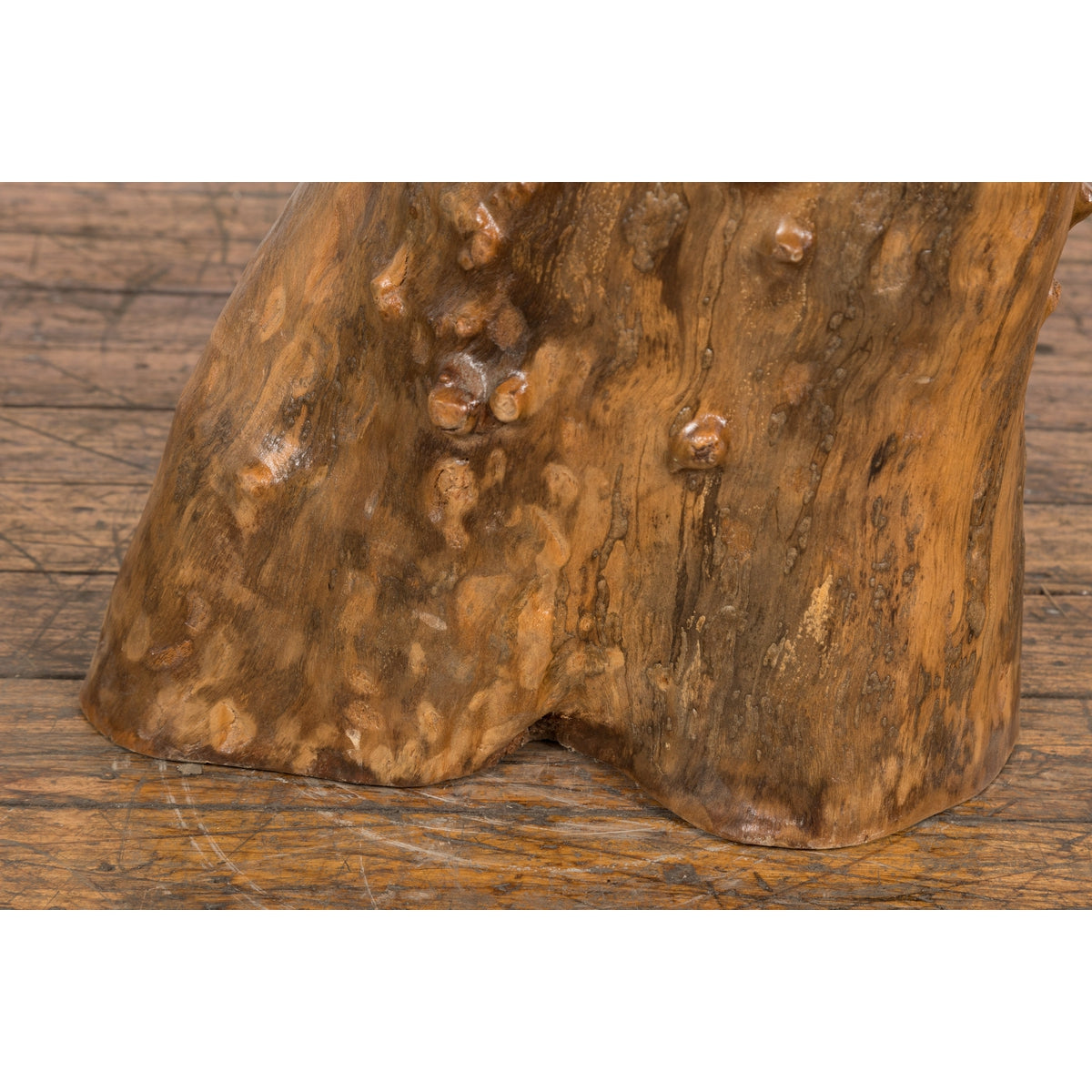 Indonesian Rustic Root Drinks Table or Stool with Light Brown Finish-12. Asian &amp; Chinese Furniture, Art, Antiques, Vintage Home Décor for sale at FEA Home