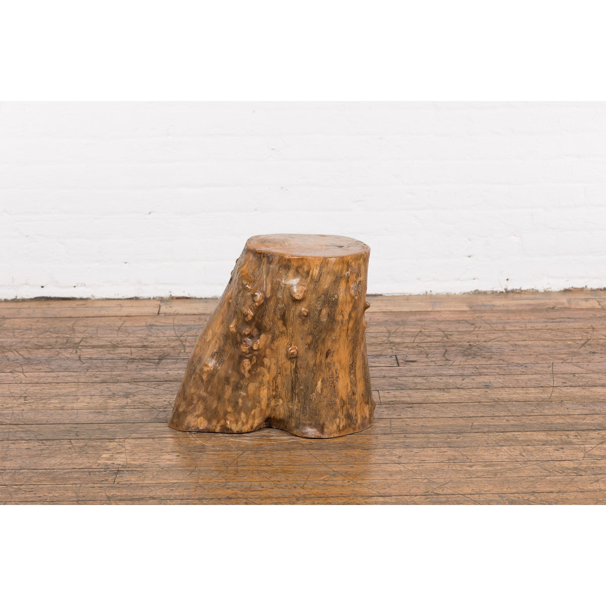 Indonesian Rustic Root Drinks Table or Stool with Light Brown Finish-3. Asian &amp; Chinese Furniture, Art, Antiques, Vintage Home Décor for sale at FEA Home