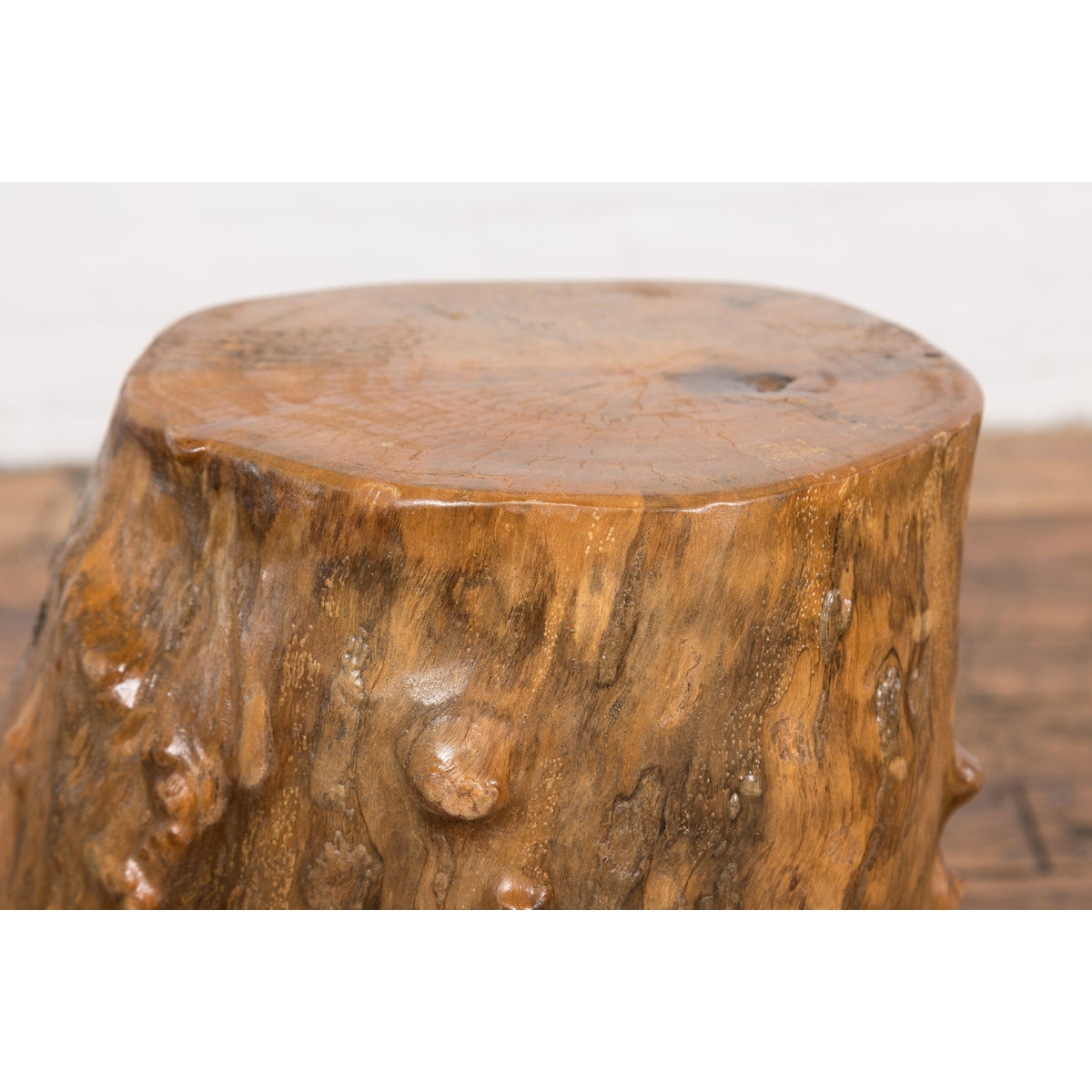 Indonesian Rustic Root Drinks Table or Stool with Light Brown Finish-9. Asian &amp; Chinese Furniture, Art, Antiques, Vintage Home Décor for sale at FEA Home