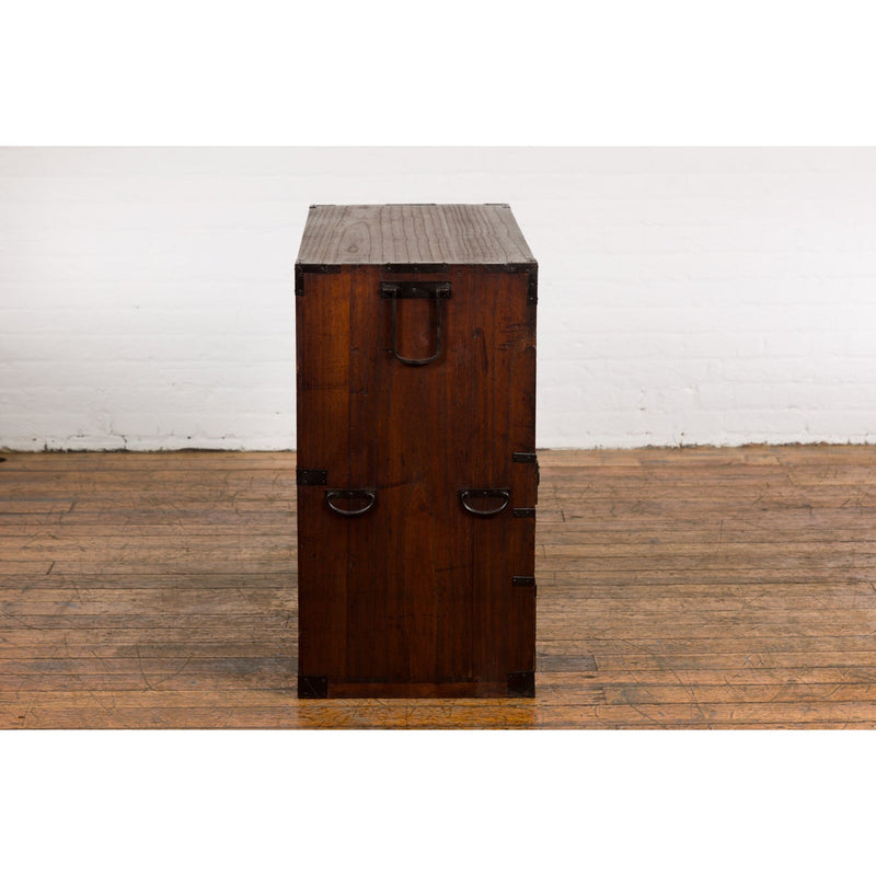 Japanese Meiji Period 19th Century Tansu Chest with Sliding Chest and Drawers-YN7851-15. Asian & Chinese Furniture, Art, Antiques, Vintage Home Décor for sale at FEA Home