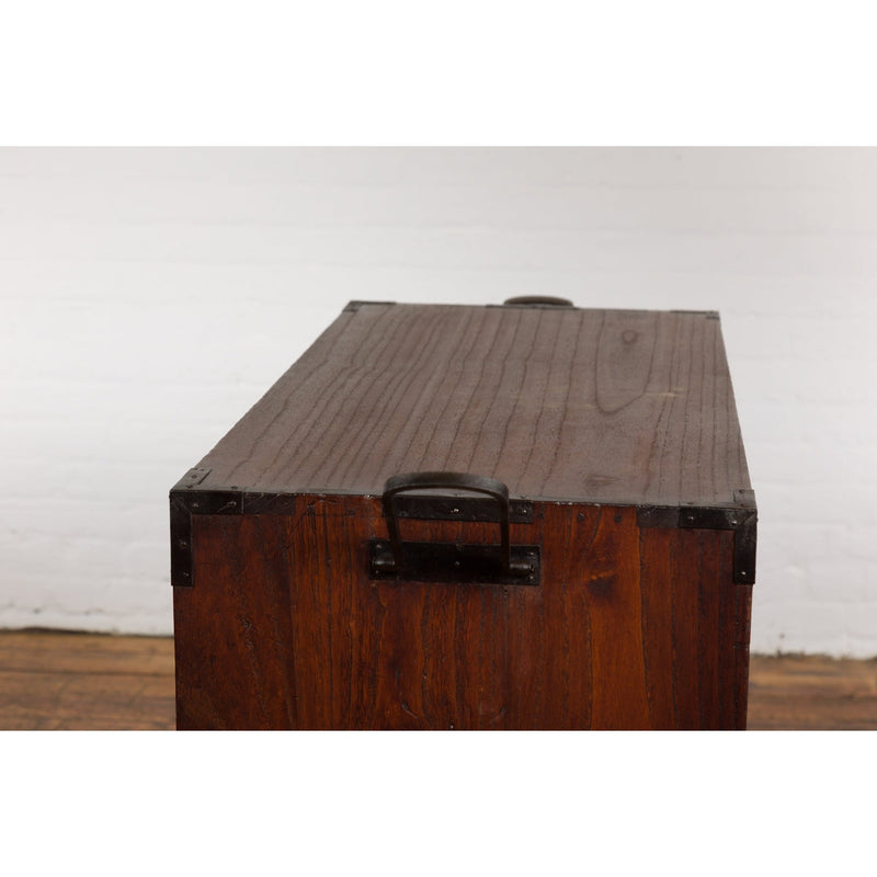 Japanese Meiji Period 19th Century Tansu Chest with Sliding Chest and Drawers-YN7851-19. Asian & Chinese Furniture, Art, Antiques, Vintage Home Décor for sale at FEA Home