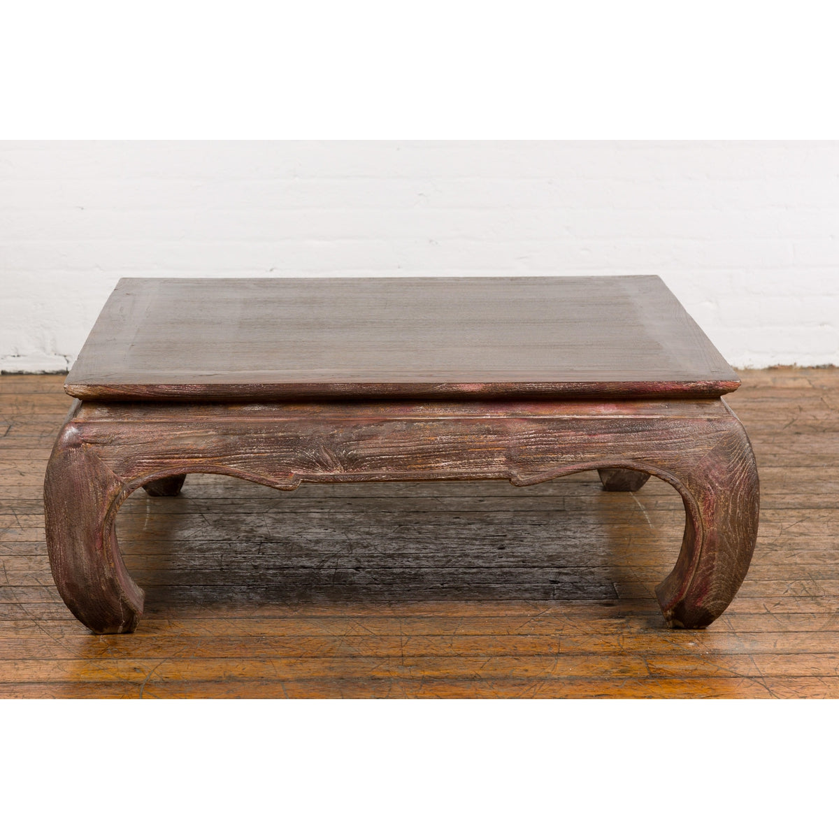 Vintage Asian Distressed Wood Coffee Table-4. Asian &amp; Chinese Furniture, Art, Antiques, Vintage Home Décor for sale at FEA Home