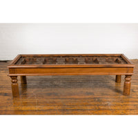 Antique Sheesham Wood and Iron Exterior Door Made into a Coffee Table