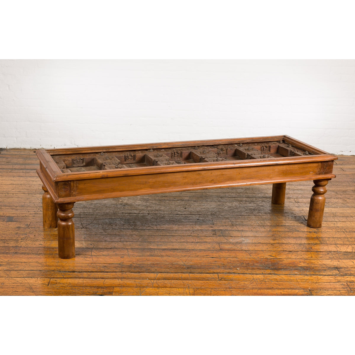 Antique Sheesham Wood and Iron Exterior Door Made into a Coffee Table-2. Asian & Chinese Furniture, Art, Antiques, Vintage Home Décor for sale at FEA Home