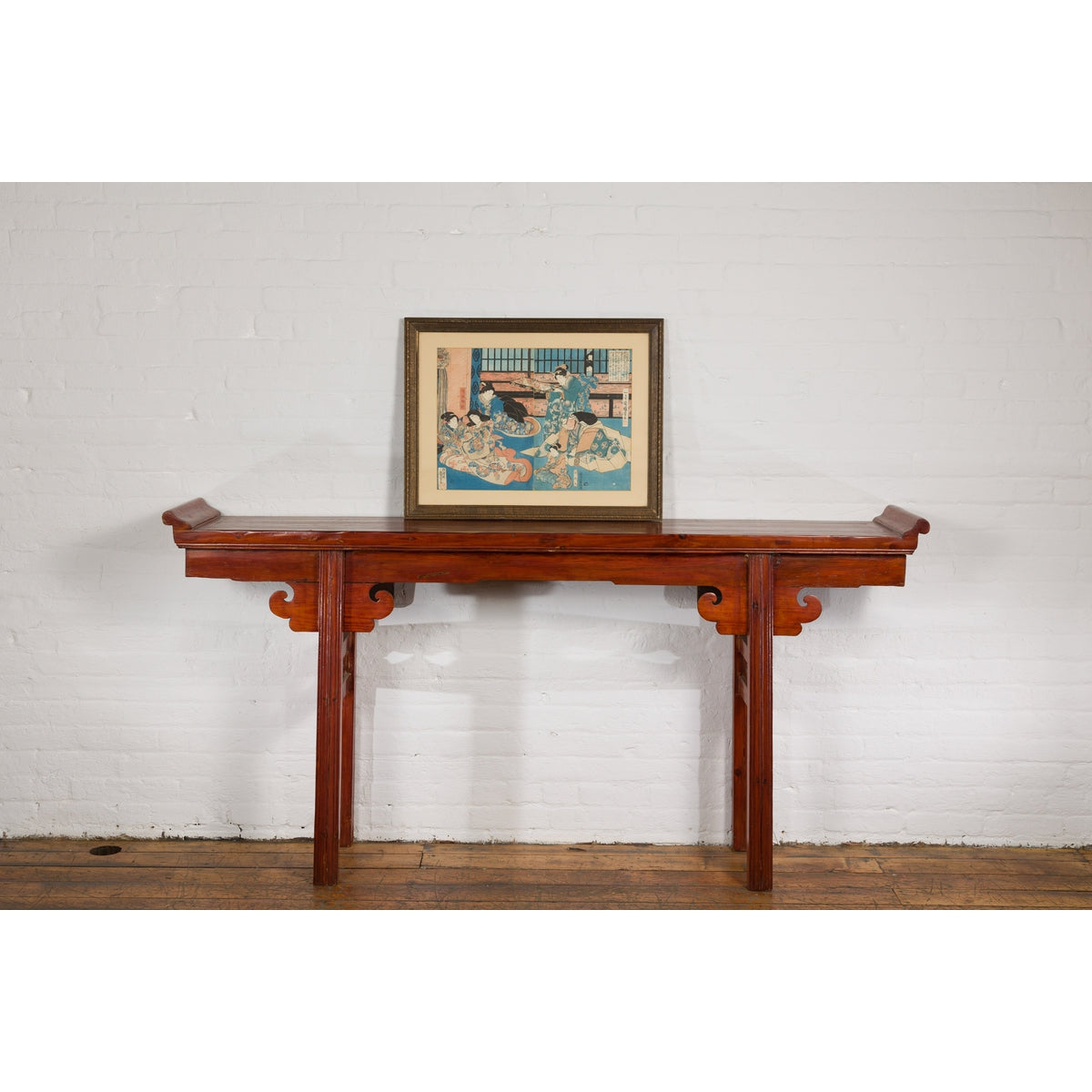 Japanese Meiji Period 19th Century Signed Diptych Woodblock Print, Custom Framed-3. Asian &amp; Chinese Furniture, Art, Antiques, Vintage Home Décor for sale at FEA Home