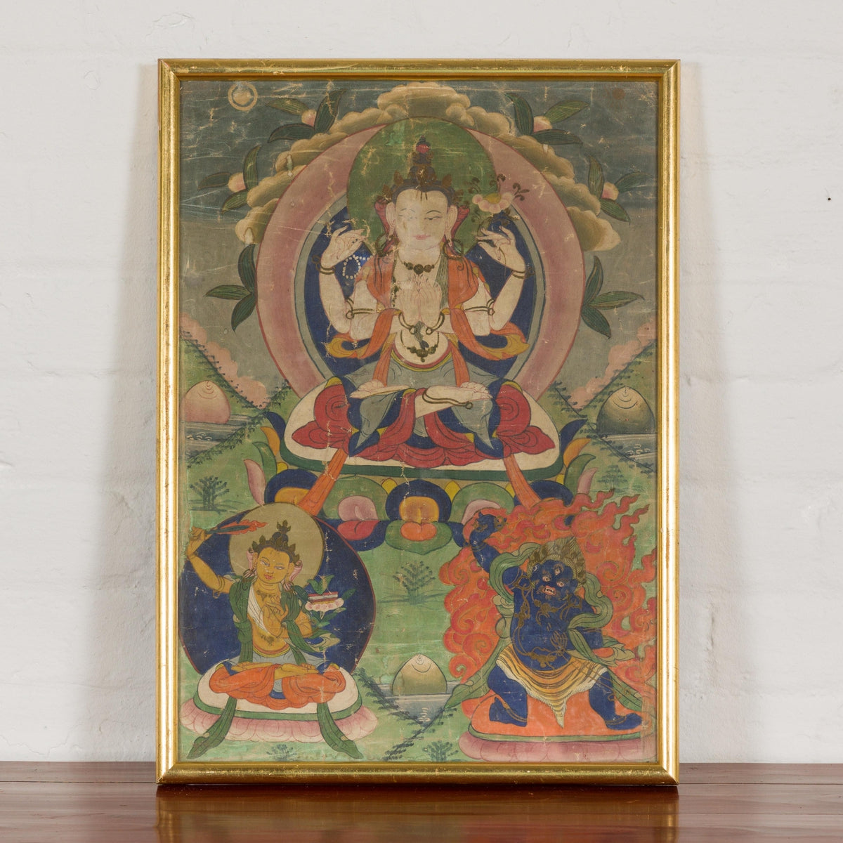 Antique Framed Buddhist Painting-2. Asian & Chinese Furniture, Art, Antiques, Vintage Home Décor for sale at FEA Home
