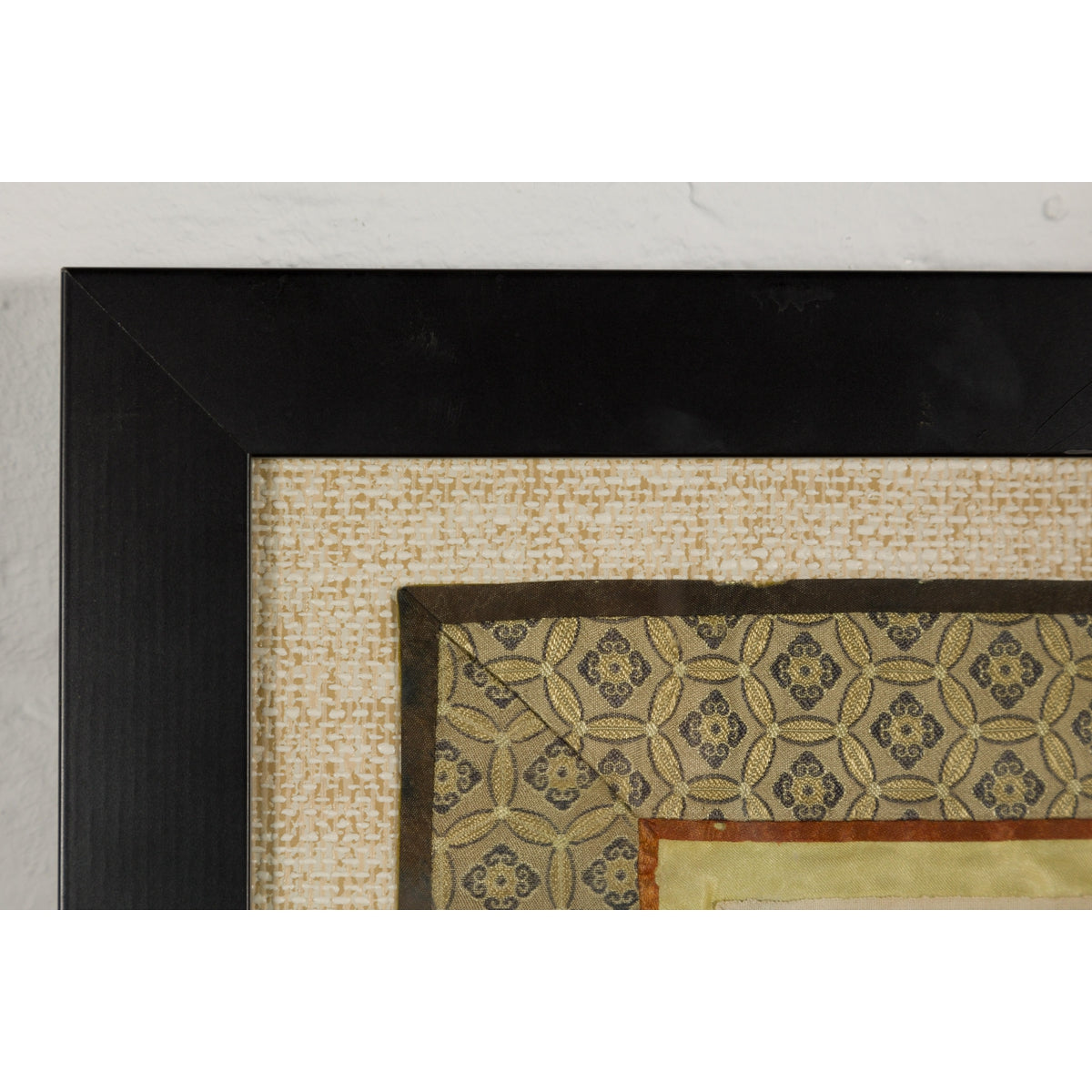 Late Qing Dynasty Embroidered Silk Fabric with Bird in Custom Frame-2. Asian & Chinese Furniture, Art, Antiques, Vintage Home Décor for sale at FEA Home