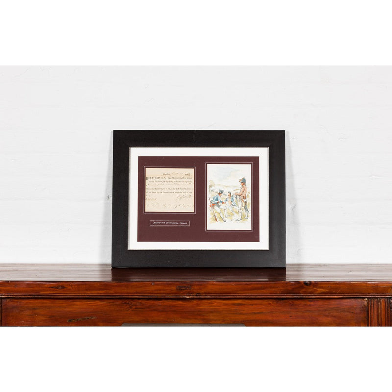 Revolutionary War Bond from the State of Connecticut in Custom Frame-YN7866-2. Asian & Chinese Furniture, Art, Antiques, Vintage Home Décor for sale at FEA Home