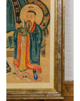 Taoist Hand-Painted Portrait on Parchment Paper in Custom Frame-11. Asian & Chinese Furniture, Art, Antiques, Vintage Home Décor for sale at FEA Home