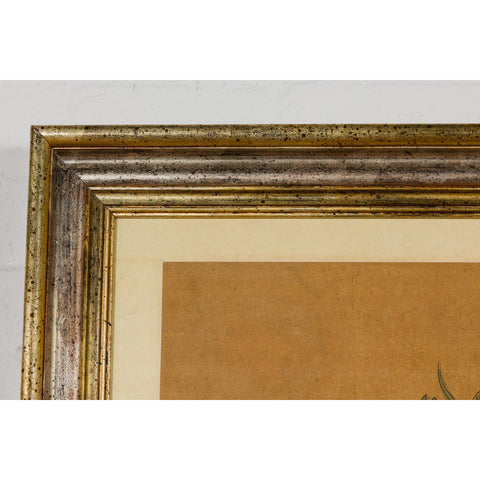Taoist Hand-Painted Portrait on Parchment Paper in Custom Frame-YN7871-14. Asian & Chinese Furniture, Art, Antiques, Vintage Home Décor for sale at FEA Home