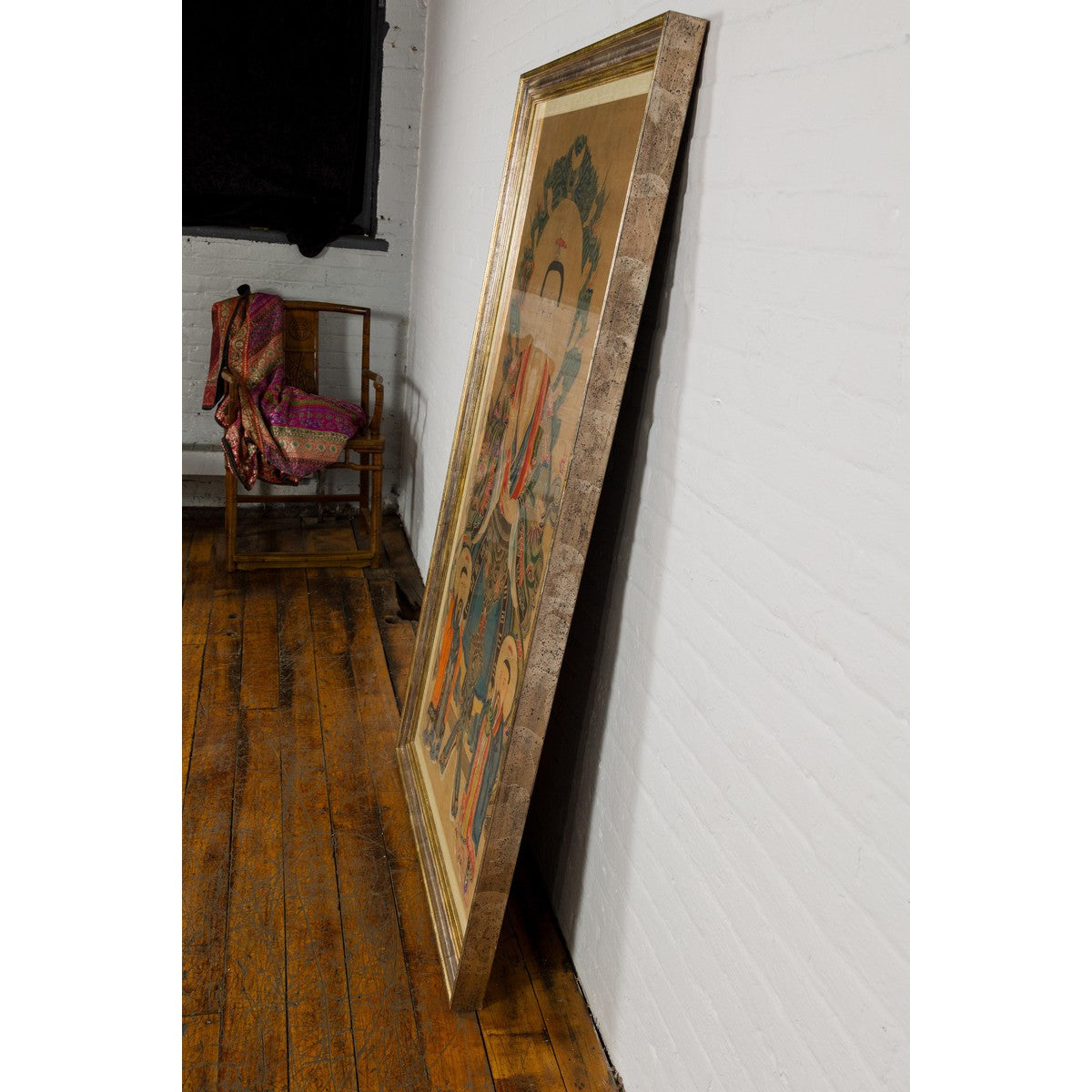 Taoist Hand-Painted Portrait on Parchment Paper in Custom Frame-19. Asian &amp; Chinese Furniture, Art, Antiques, Vintage Home Décor for sale at FEA Home