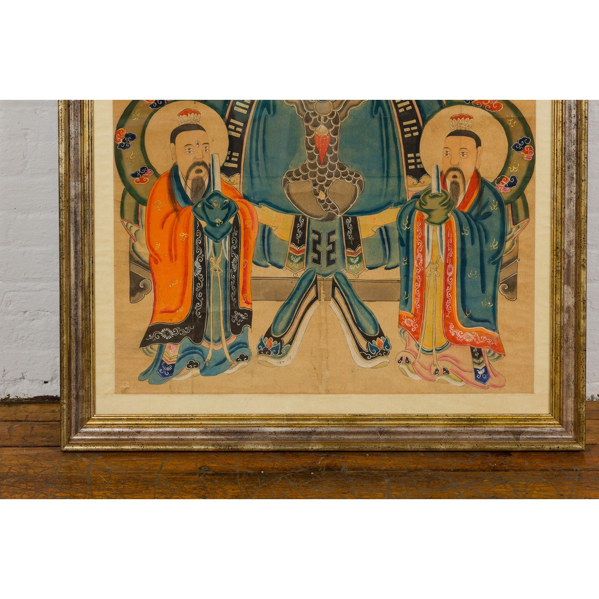 Taoist Hand-Painted Portrait on Parchment Paper in Custom Frame-6. Asian &amp; Chinese Furniture, Art, Antiques, Vintage Home Décor for sale at FEA Home