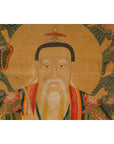 Taoist Hand-Painted Portrait on Parchment Paper in Custom Frame-7. Asian & Chinese Furniture, Art, Antiques, Vintage Home Décor for sale at FEA Home