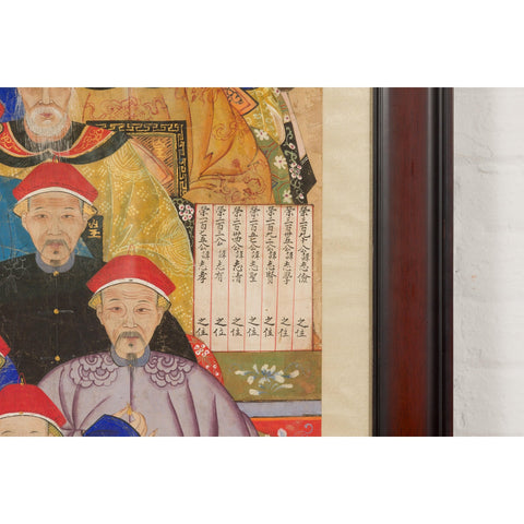 Qing Dynasty 19th Century Ancestral Group Painting on Hand Painted Parchment-YN7872-14. Asian & Chinese Furniture, Art, Antiques, Vintage Home Décor for sale at FEA Home