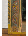 Multicolor Carved Window Frame Converted into Antique Mirror-12. Asian & Chinese Furniture, Art, Antiques, Vintage Home Décor for sale at FEA Home