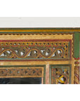 Multicolor Carved Window Frame Converted into Antique Mirror-9. Asian & Chinese Furniture, Art, Antiques, Vintage Home Décor for sale at FEA Home