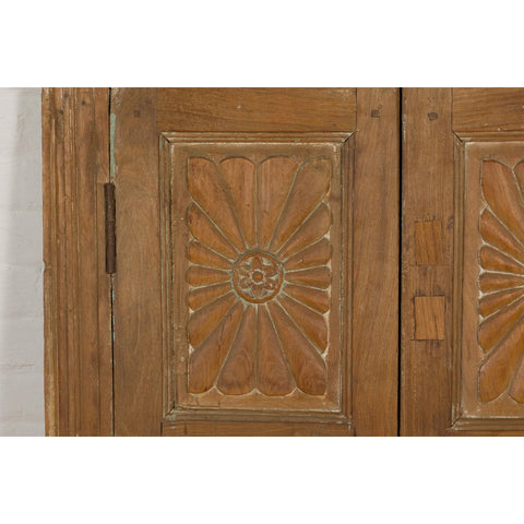 19th Century Carved Window Retrofitted with Heavy Antiqued Mirror-YN7880-10. Asian & Chinese Furniture, Art, Antiques, Vintage Home Décor for sale at FEA Home