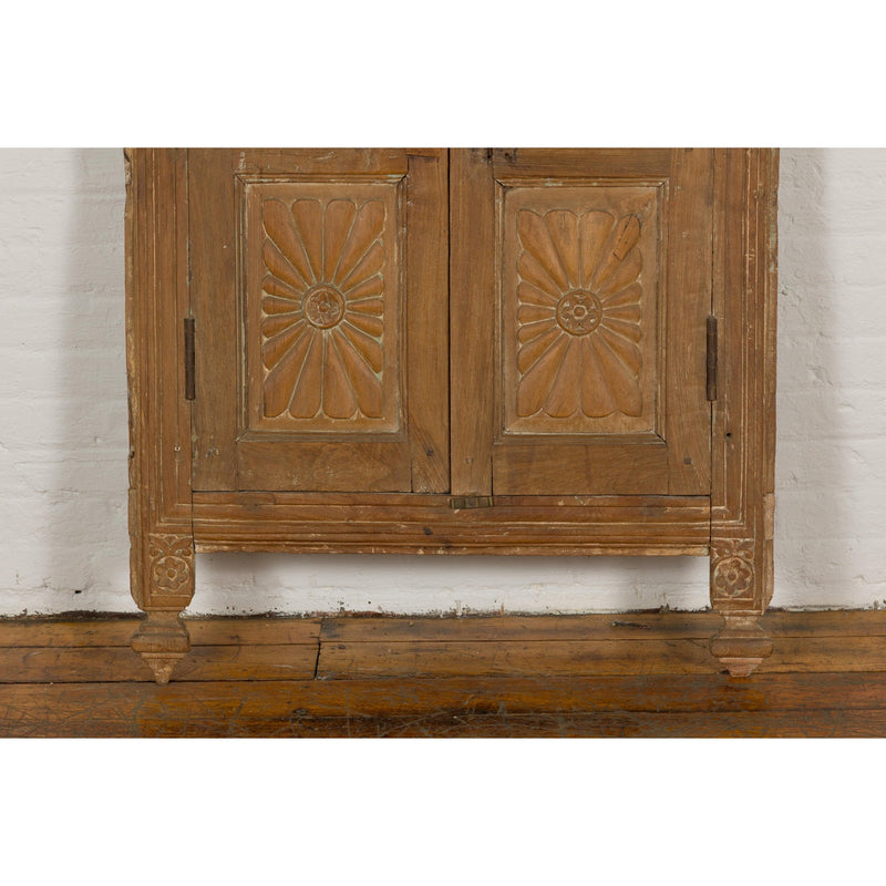 19th Century Carved Window Retrofitted with Heavy Antiqued Mirror-YN7880-6. Asian & Chinese Furniture, Art, Antiques, Vintage Home Décor for sale at FEA Home