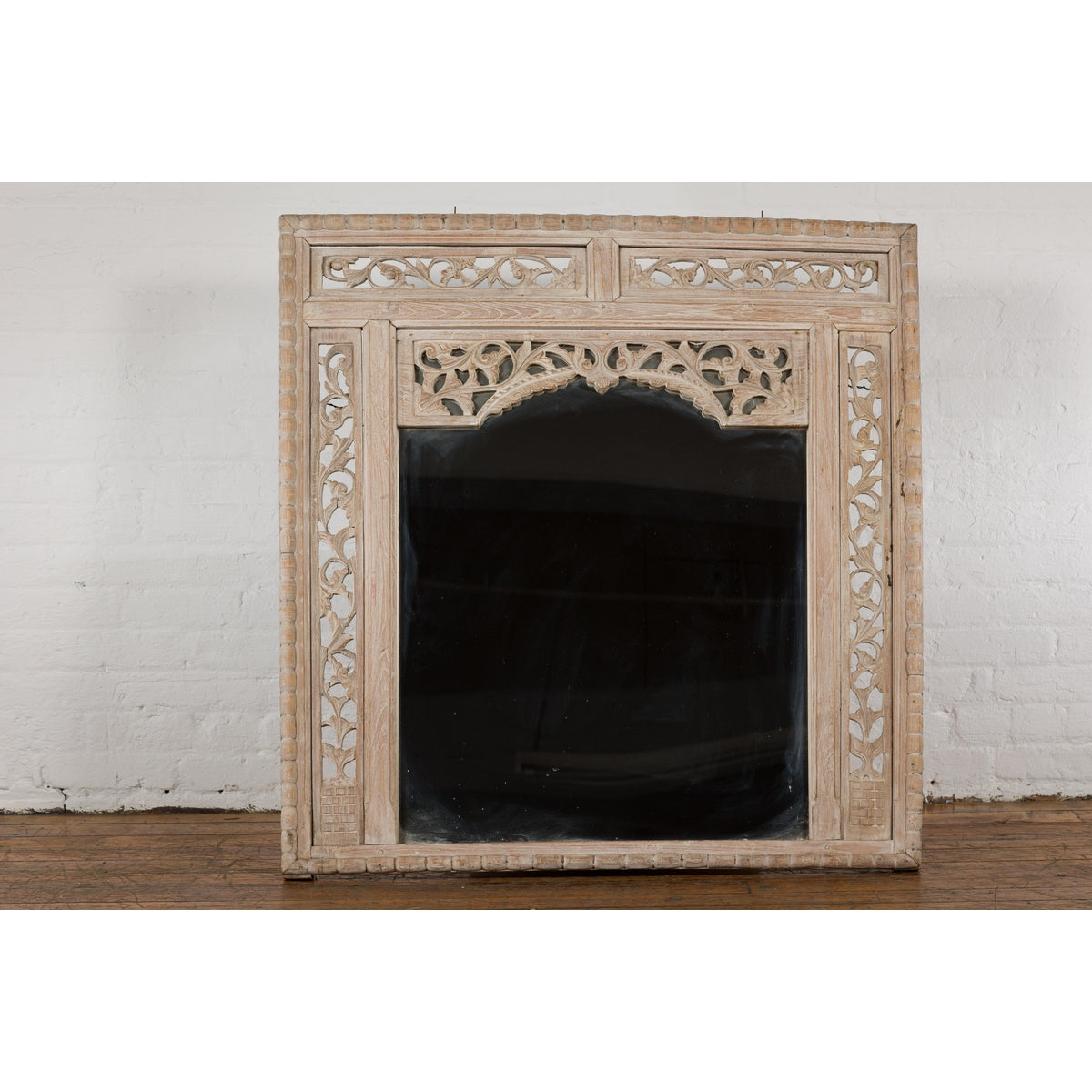 19th Century Antique Mirror with Carved Wooden Frame-3. Asian &amp; Chinese Furniture, Art, Antiques, Vintage Home Décor for sale at FEA Home