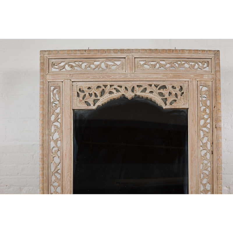 19th Century Antique Mirror with Carved Wooden Frame-YN7882-4. Asian & Chinese Furniture, Art, Antiques, Vintage Home Décor for sale at FEA Home