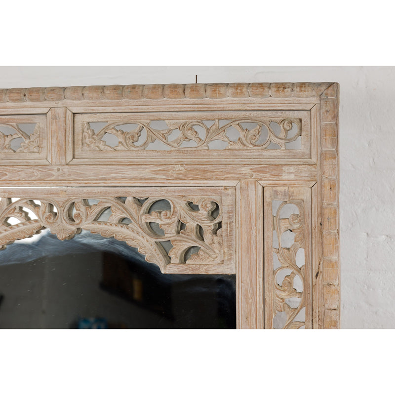 19th Century Antique Mirror with Carved Wooden Frame-YN7882-7. Asian & Chinese Furniture, Art, Antiques, Vintage Home Décor for sale at FEA Home
