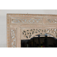 19th Century Antique Mirror with Carved Wooden Frame